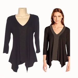 Adrianna Papell Embroidered Tunic Top - Size: M